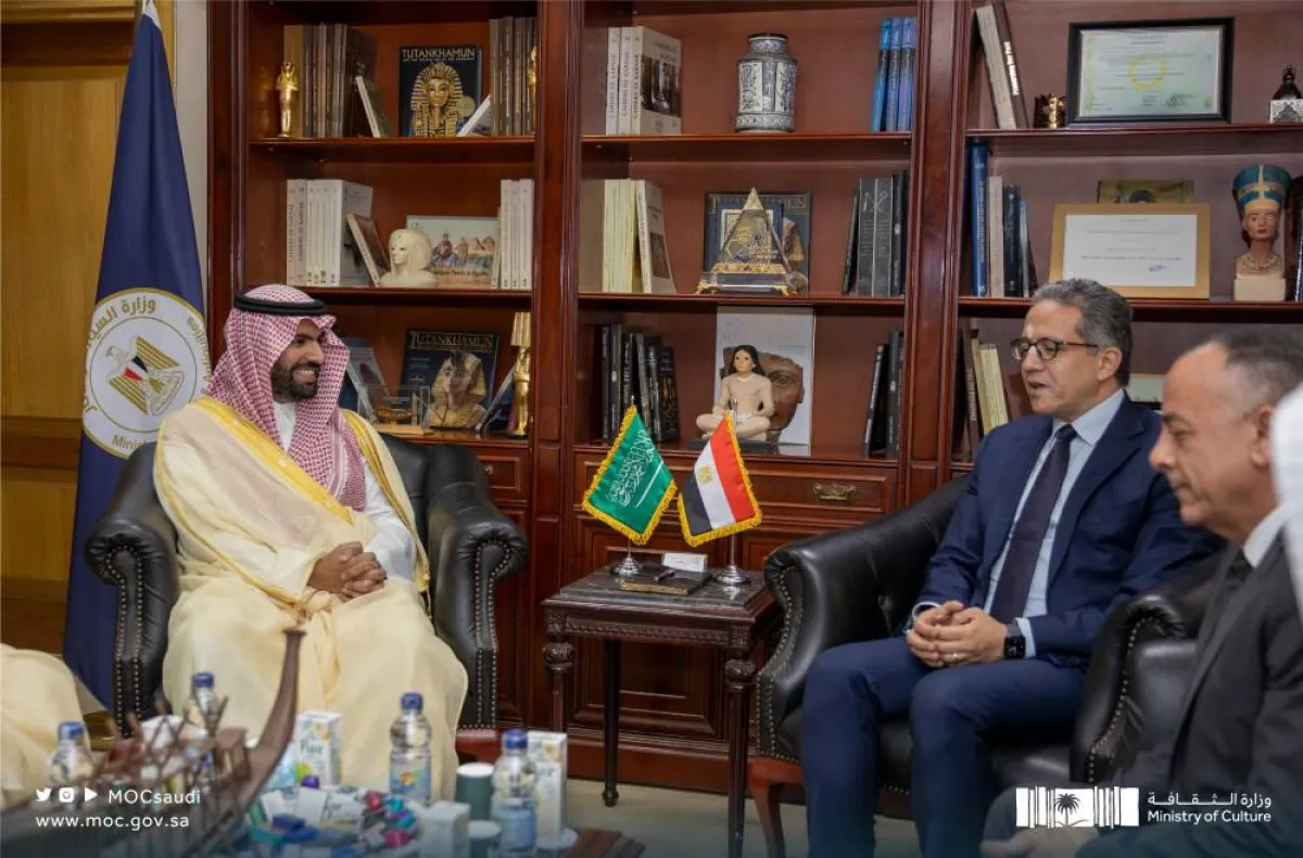 لقاء وزير الثقافة السعودي مع وزير السياحة المصري - الصورة من حساب وزارة الثقافة