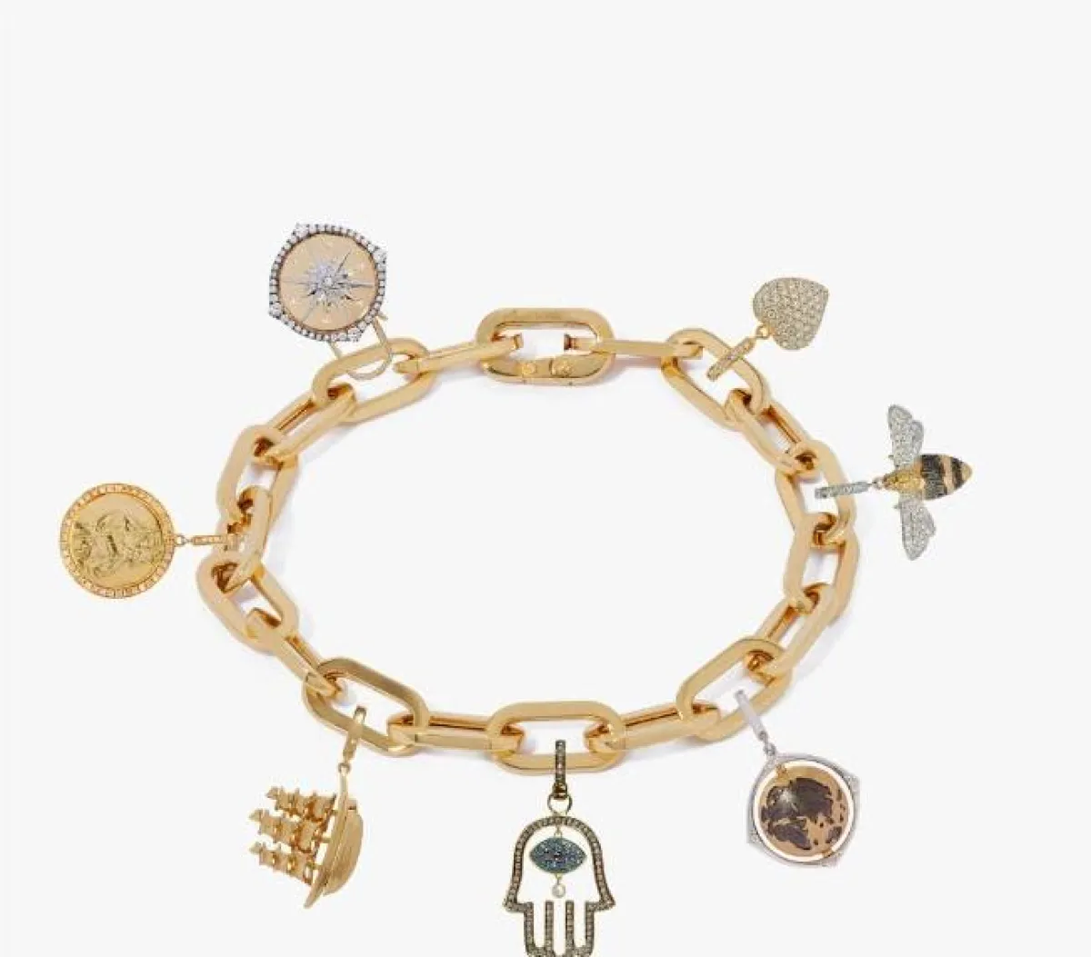 سوار ذهب أبيض وأصفر من أنوشكا