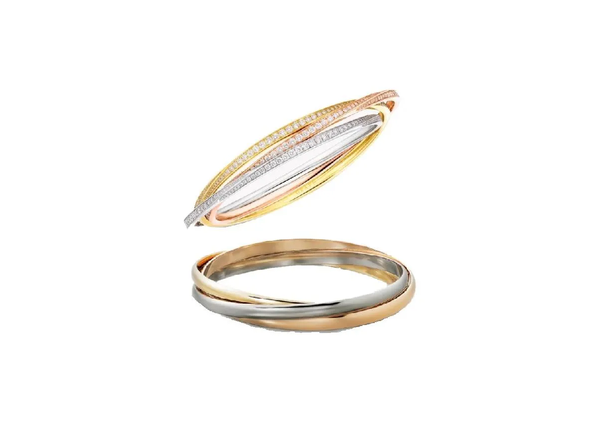 أساور ذهب أبيض وأصفر لصيف 2022