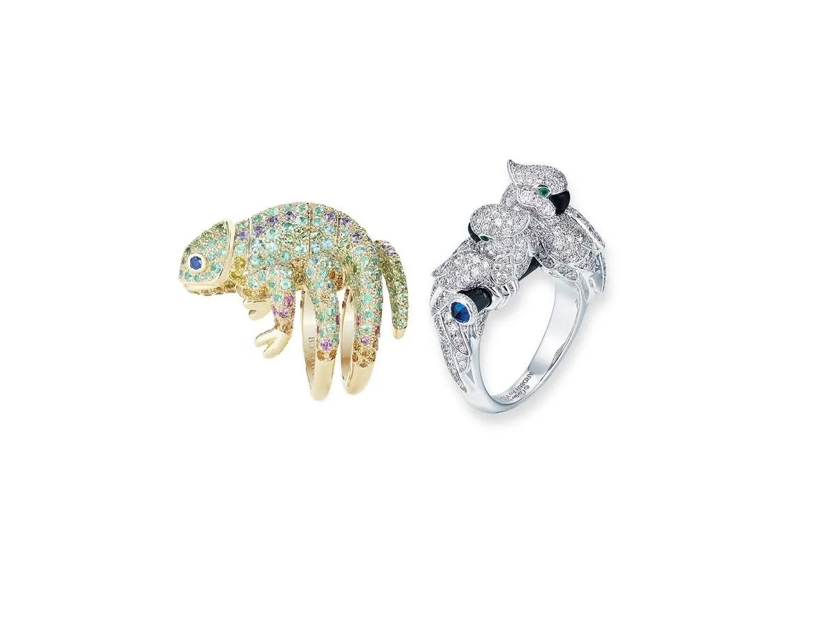 خواتم مستوحاة من الحيوانات والطيور لإطلالة جريئة في صيف 2022