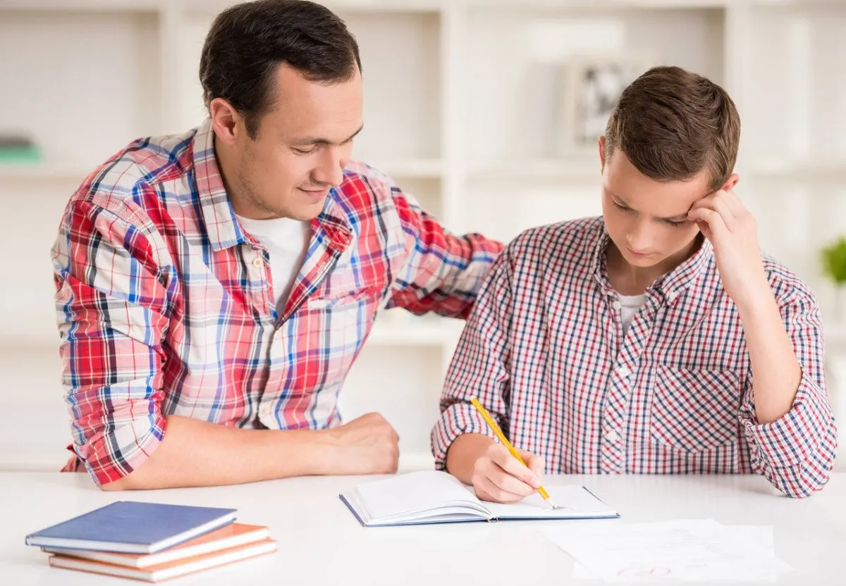 صورة لأب مع ابنه