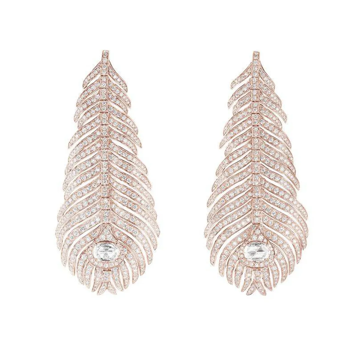 أقراط plume de paon pendant من بوشرون Boucheron 