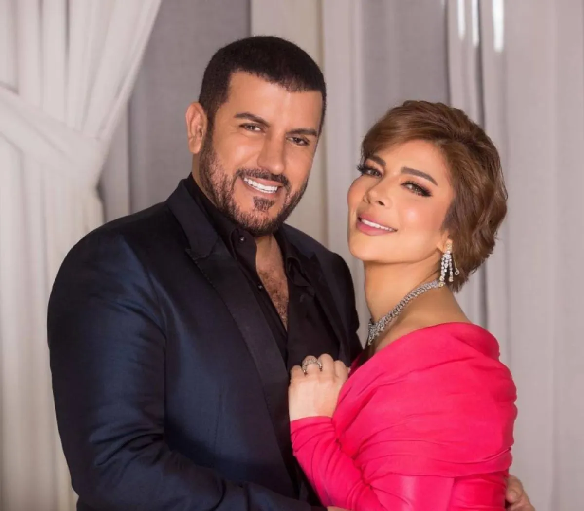 أصالة وزوجها فائق حسن - الصورة من حسابها على انستغرام