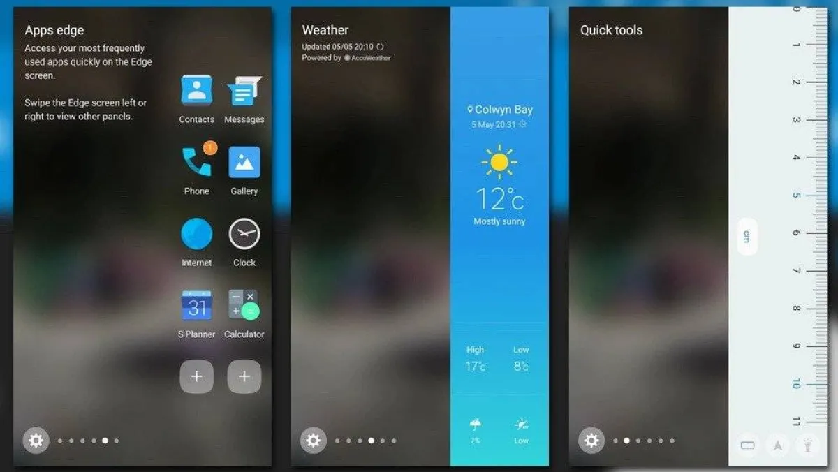 صورة لوحة تحكم جانبية من سامسونج