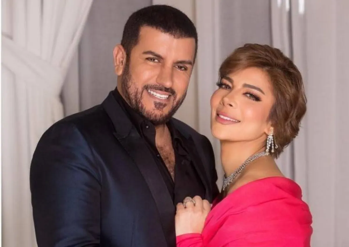 أصالة وزوجها فائق حسن - الصورة من حسابها على انستغرام 