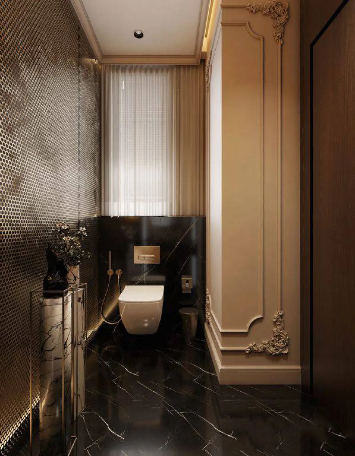 ديكور حمّام الضيوف الفخم