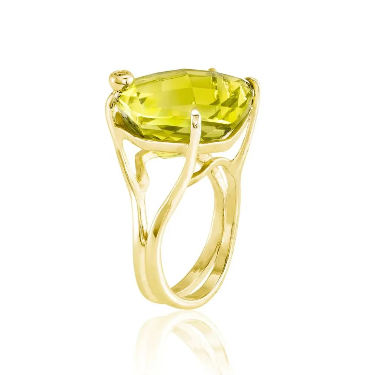 موديلات خواتم مرصعة بالكوارتز الليموني