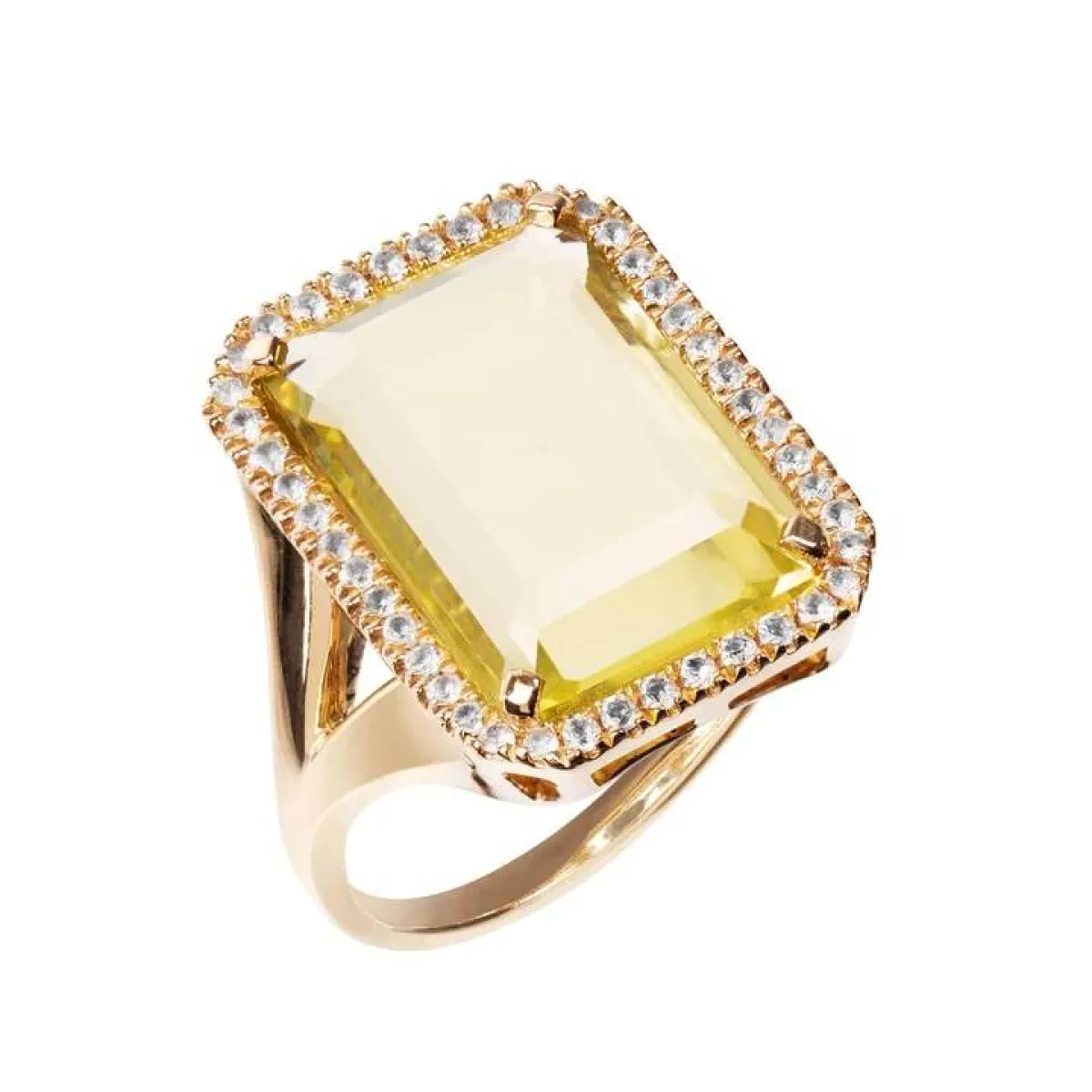 موديلات خواتم مرصعة بالكوارتز الليموني