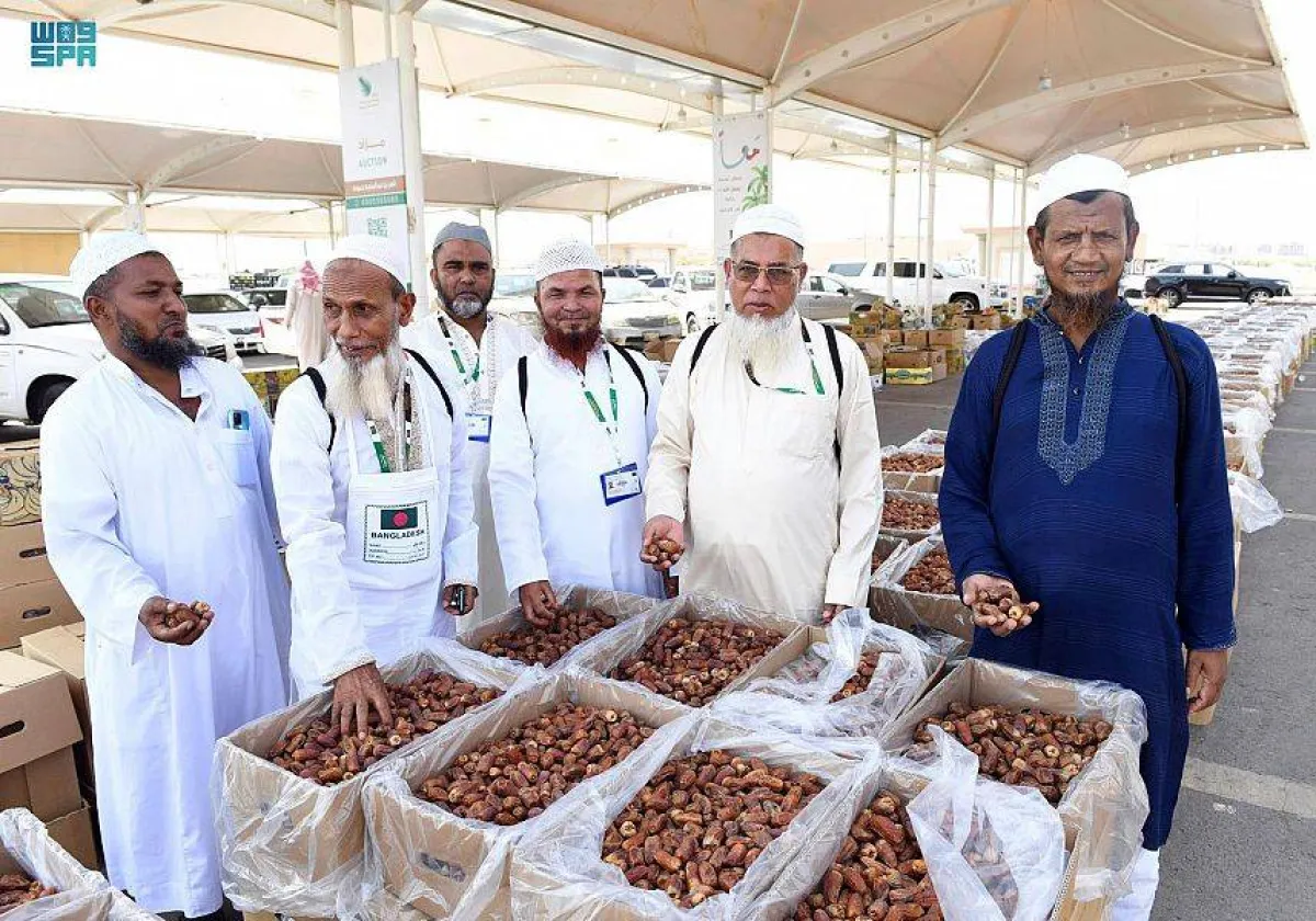 حصاد رطب المدينة المنورة يتزامن مع موسم الحج لأول مرة منذ 20 عاماً - مصدر الصورة واس