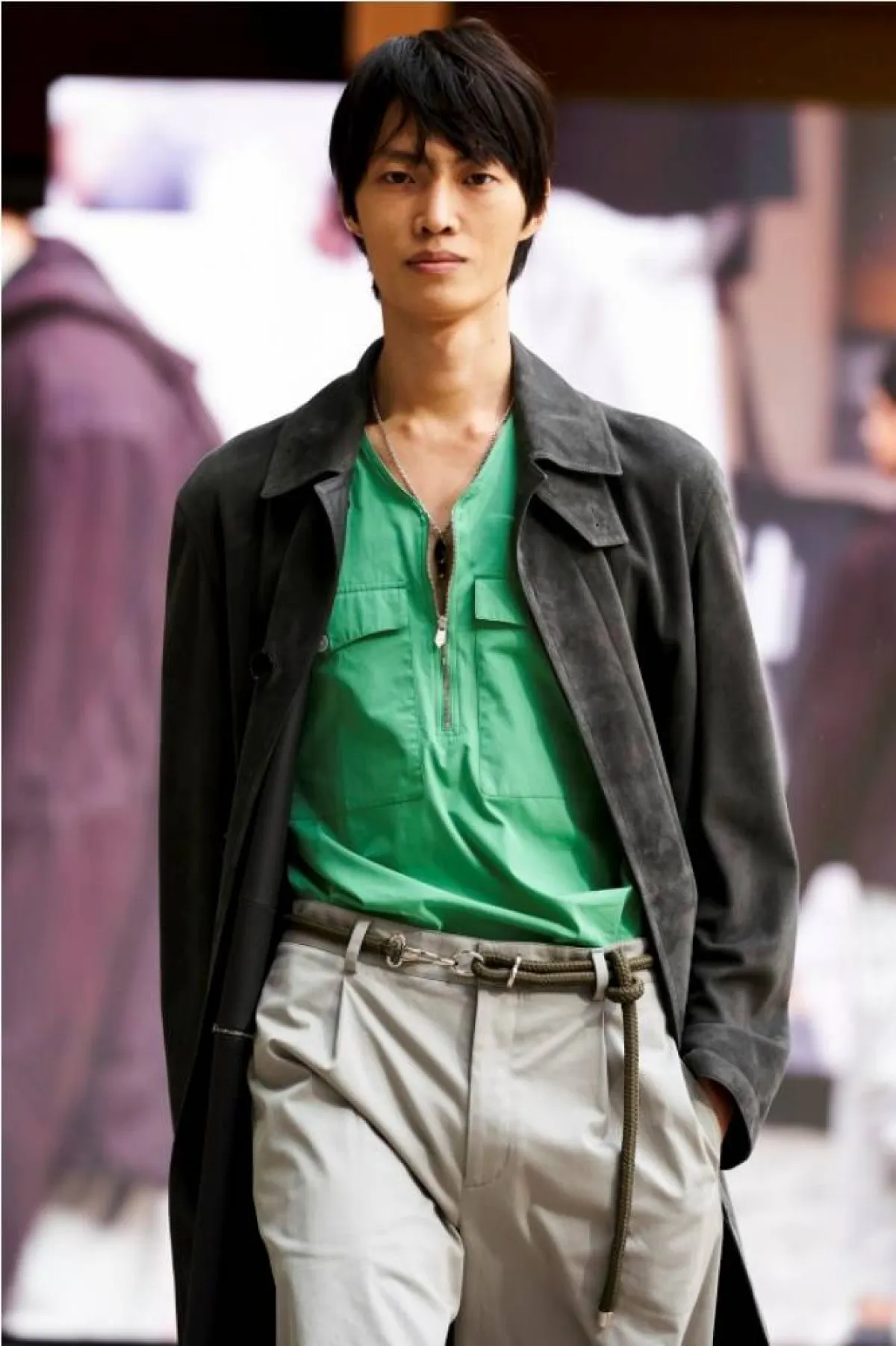 تنسيق القميص الأخضر للرجال من هيرمس  Hermes