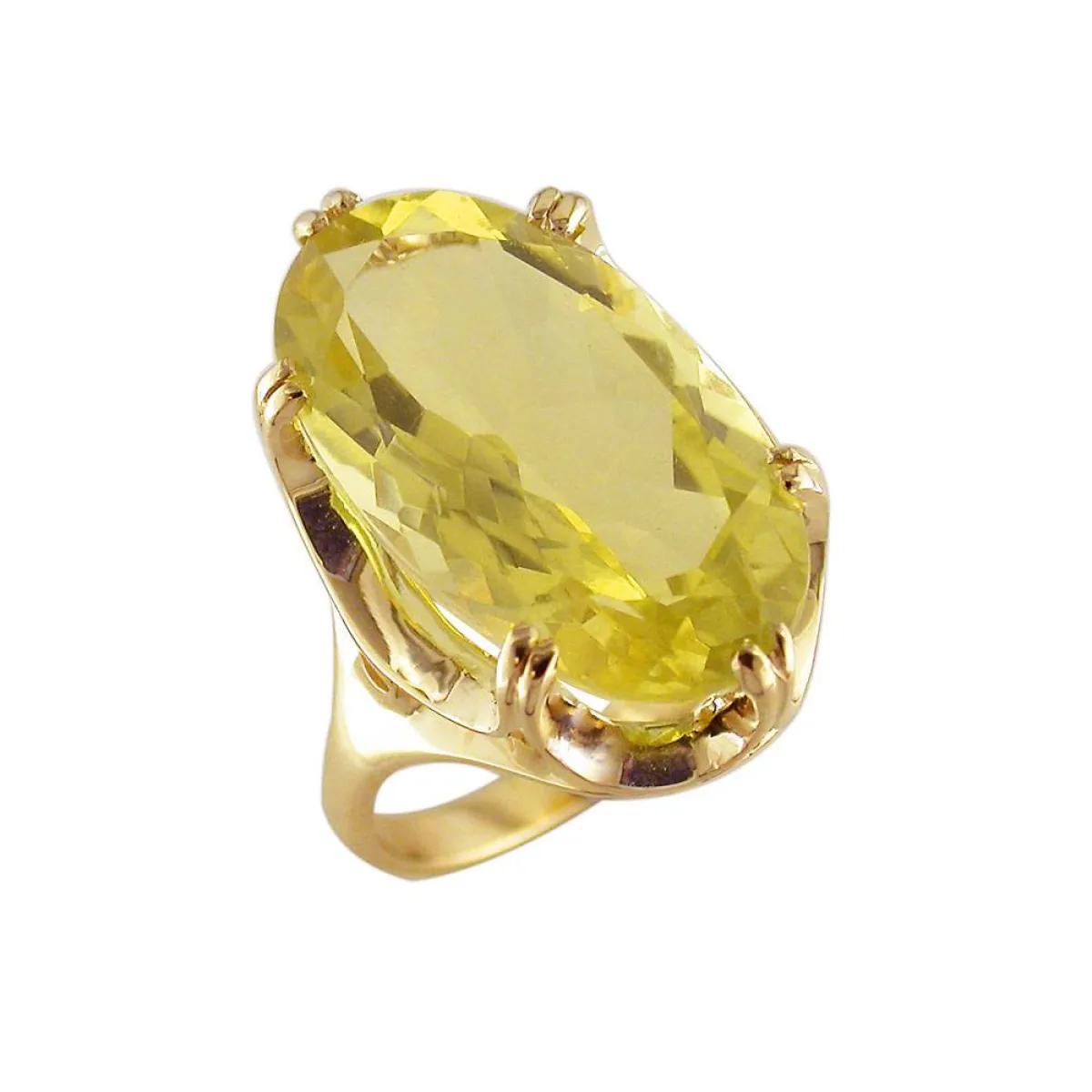 خاتم مرصع بحجر الكوارتز الليموني من London Road