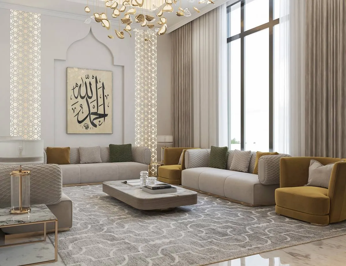 مهما كانت المادة المستخدمة في تصميم الجدران، فإن دعمها بالإنارة المناسبة ينجح الديكور