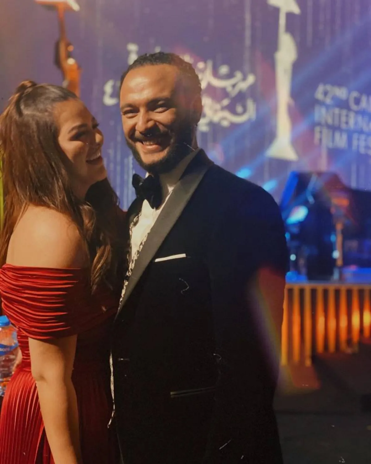 أحمد خالد صالح وزوجته هنادي مهنى - الصورة من حسابه على انستغرام