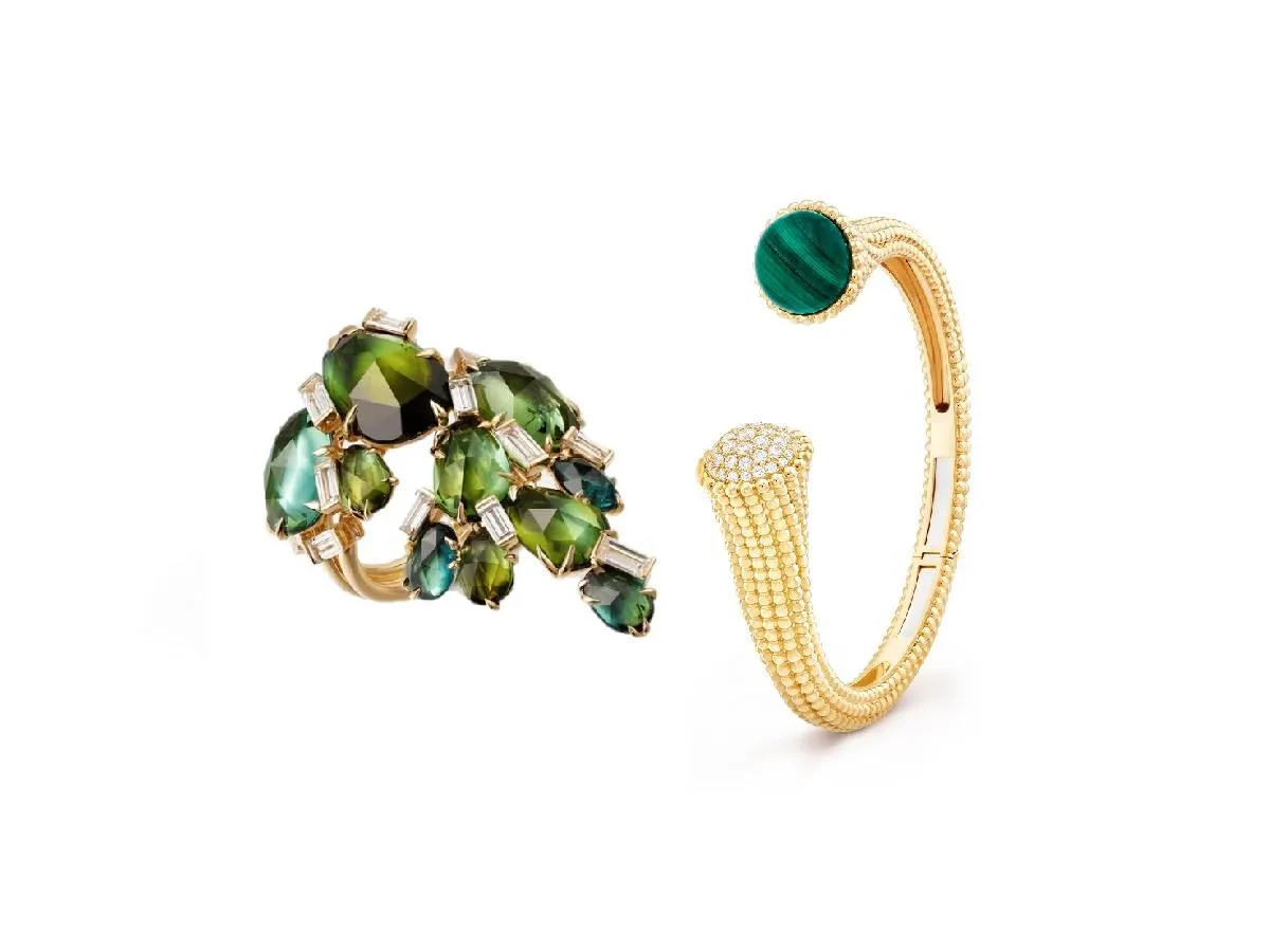 مجوهرات مرصّعة بالأحجار الكريمة الخضراء 2022