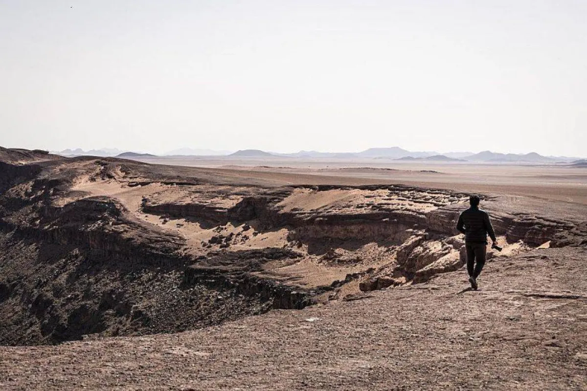 تظهر الصورة سلسلة جبال أجا وسلمى- مصدر الصورة وكالة الأنباء السعودية واس