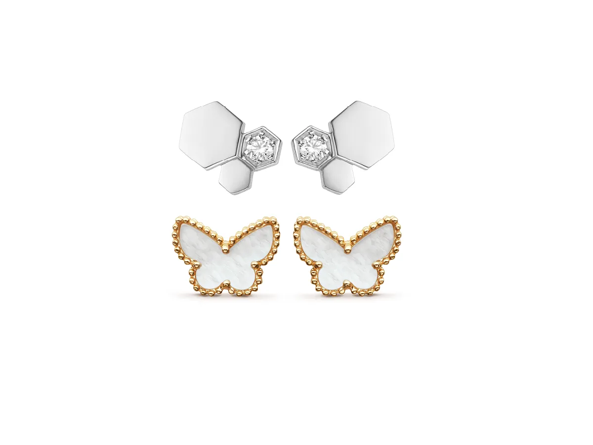 موديلات أقراط على شكل فراشات ونحل لصيف 2022