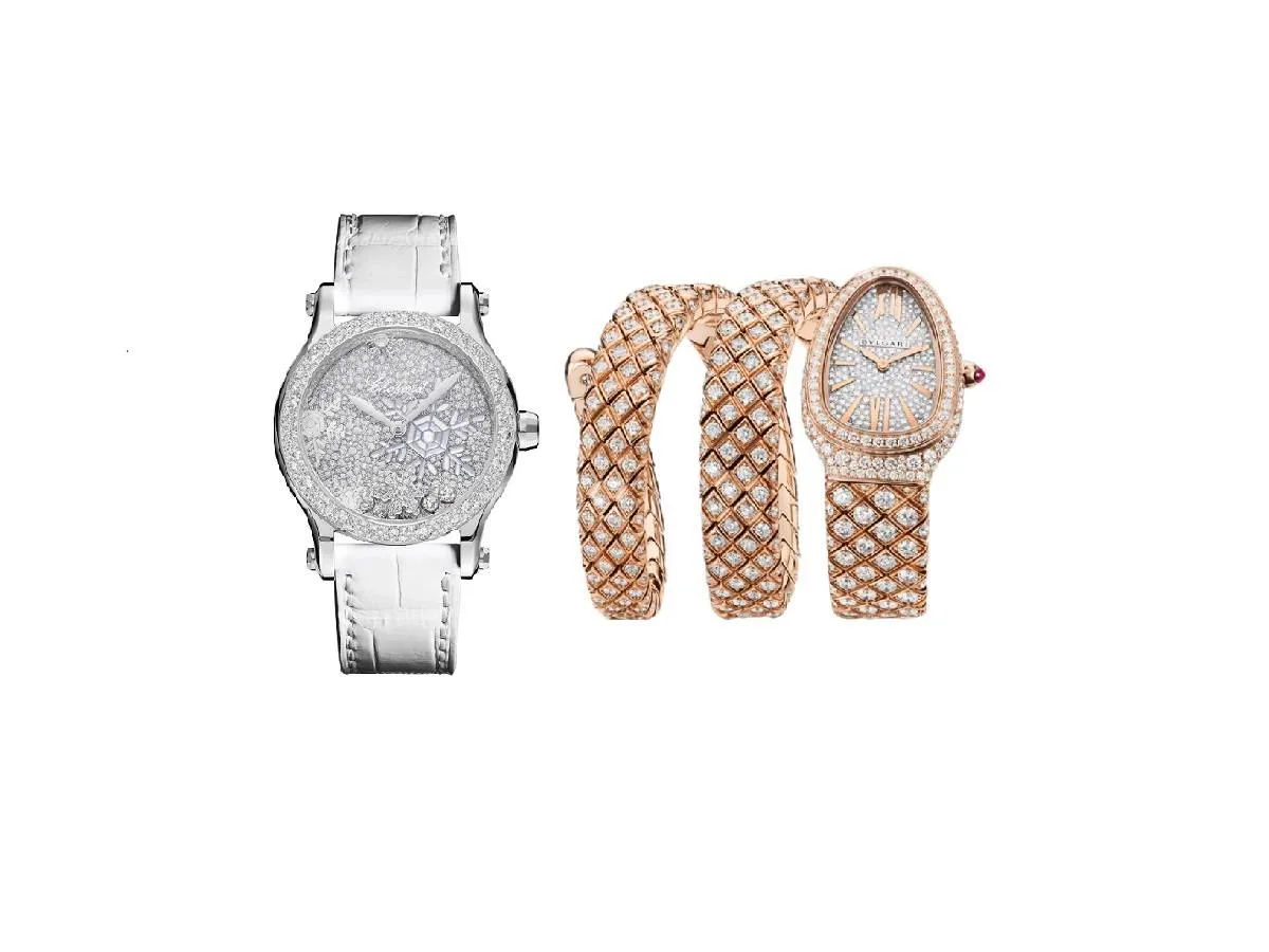 موديلات ساعات ذهب مرصوفة بالألماس