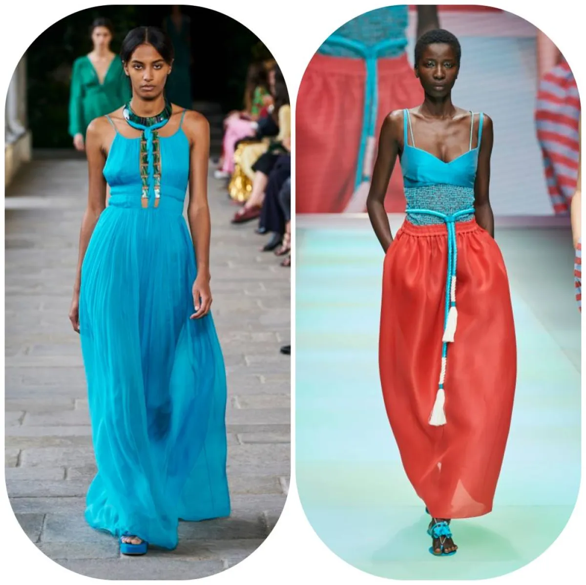 زيان باللون الأزرق من عروض صيف 2022