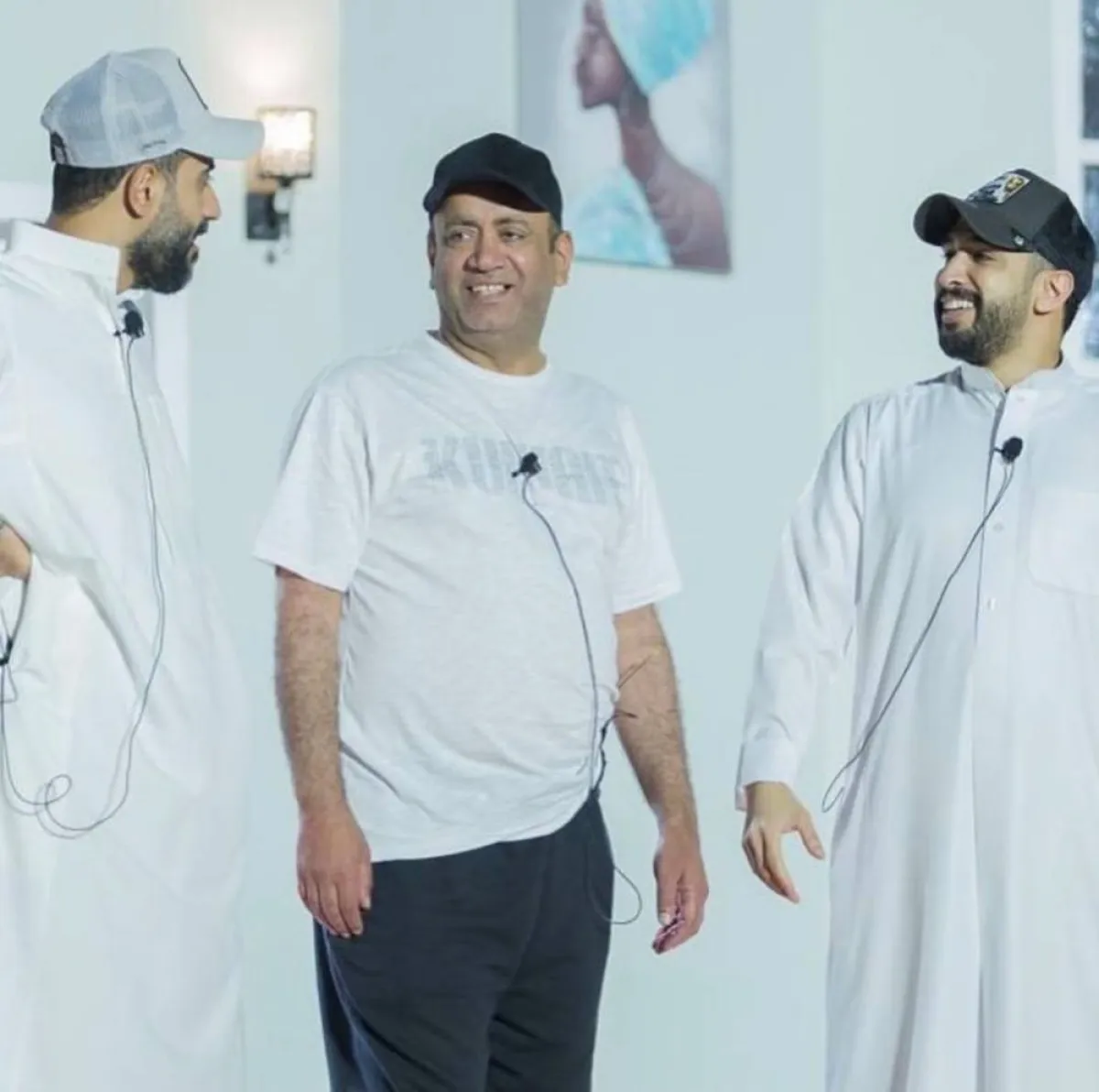 أحمد العونان برفقة فهد البناي ومحمد الرمضان - الصورة من حسابه على الانستجرام