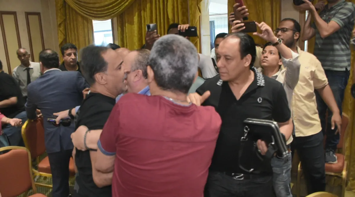 اشتباك بين أعضاء مجلس نقابة المهن الموسيقية - تصوير محمد عربي خاص سيدتي