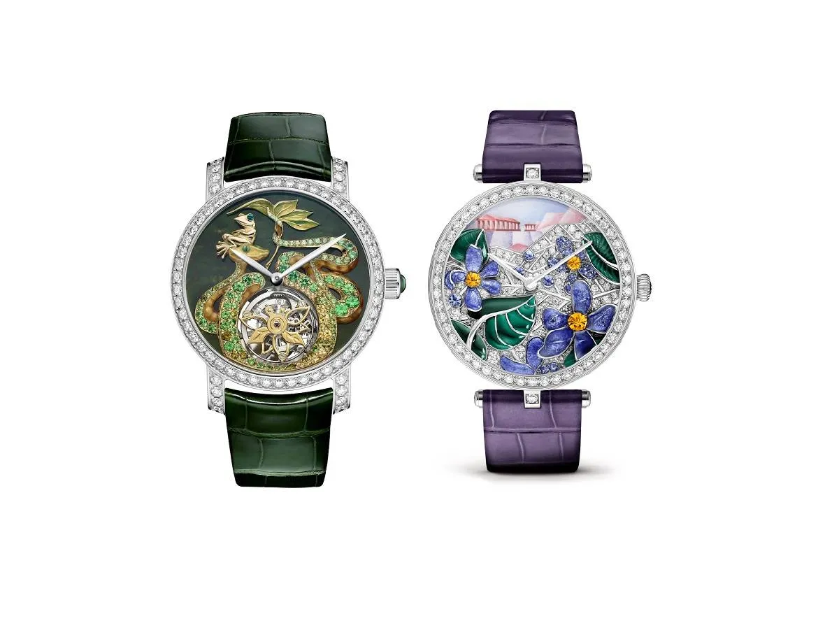 موديلات ساعات بحزام جلد عريض