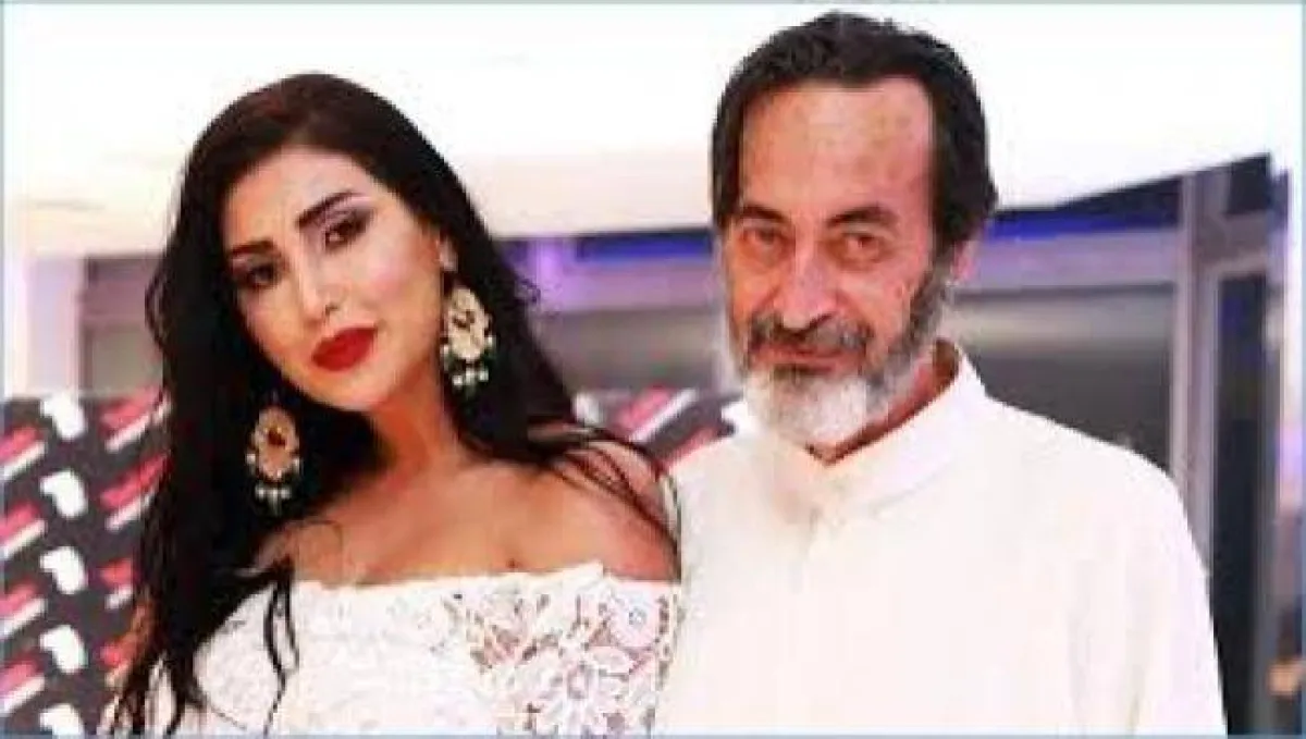 الراحل هشام رستم مع زوجته الثانية سناء الزين- الصورة من موقع أخبار الجمهورية