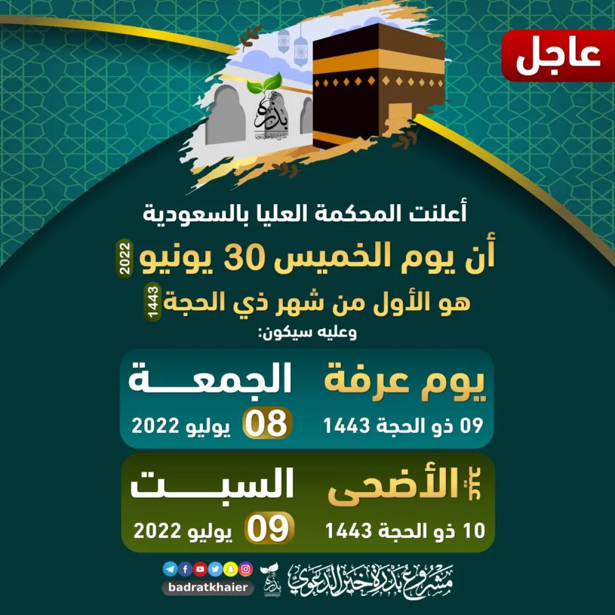 عيد الأضحى المبارك 2022