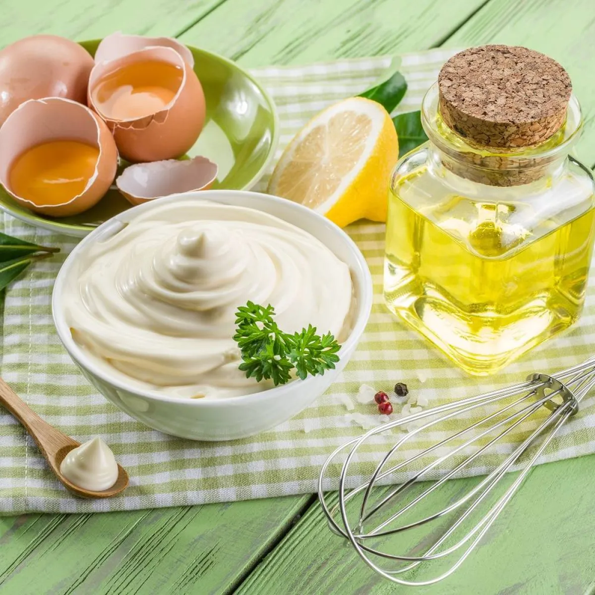 صورة لمكونات المايونيز