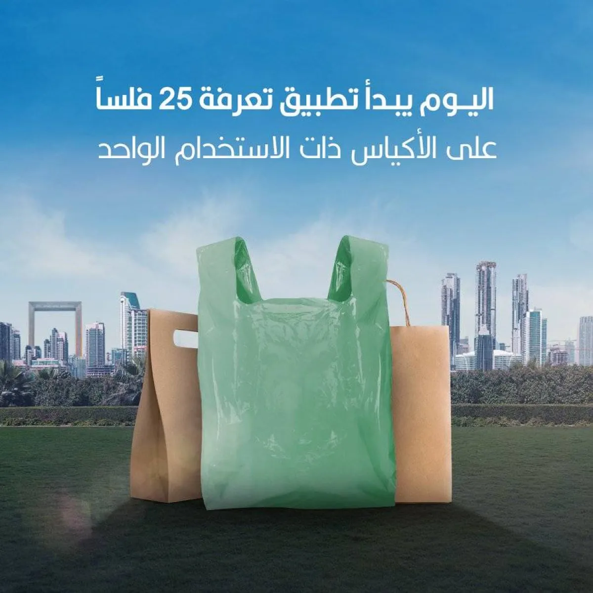 اليوم.. بدء تنفيذ حظر استخدام الأكياس البلاستيكية في دبي - الصورة من بلدية دبي
