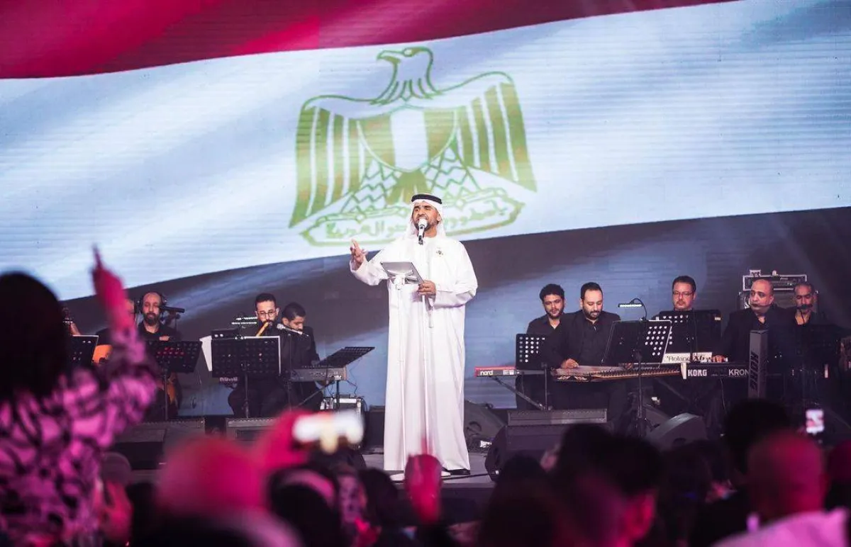 حسين الجسمي - صورة من حفل القاهرة من حسابه على إنستجرام