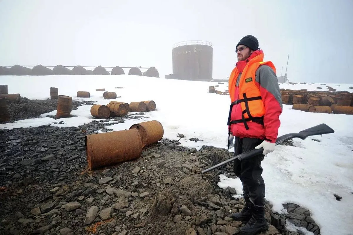 صورة الجليد في القطب الروسي