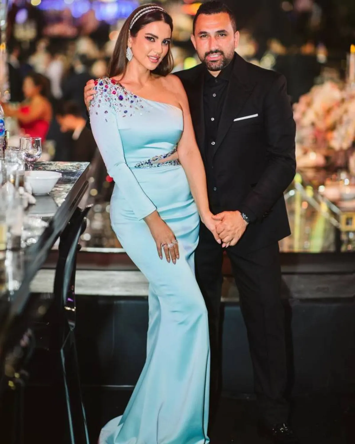 درة التونسية وزوجها هاني سعد- صورة من حسابها على إنستجرام