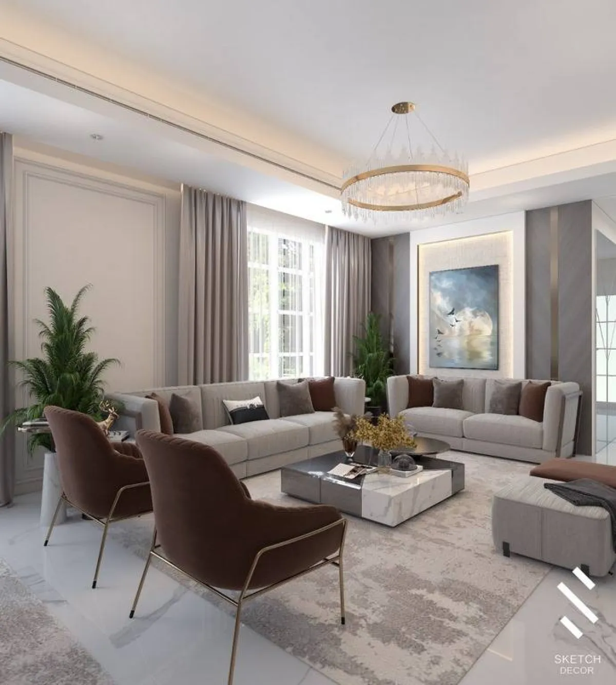 طاولة القهوة في الديكور المعاصر 