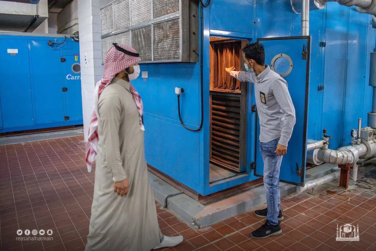 محطات تبريد في خدمة ضيوف الرحمن في موسم الحج - الصورة من رئاسة شؤون الحرمين