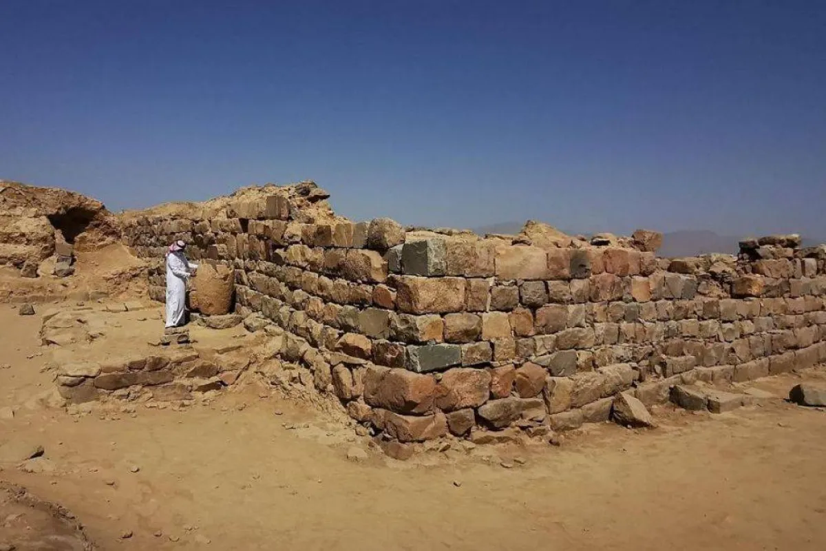 تظهر الصورة قرية الأخدود مصدر الصورة وكالة الأنباء السعودية واس