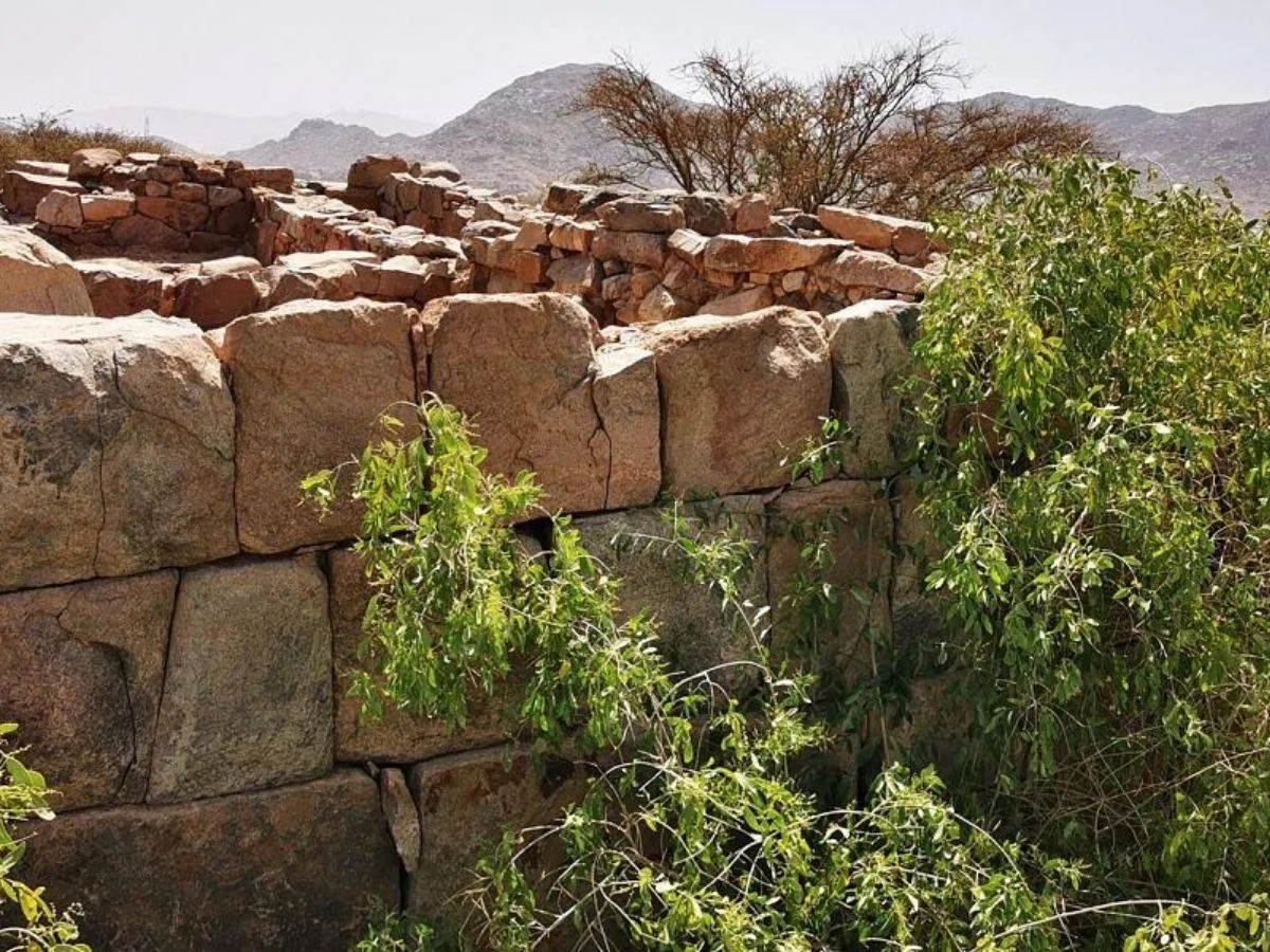 تظهر الصورة قرية الأخدود مصدر الصورة وكالة الأنباء السعودية واس