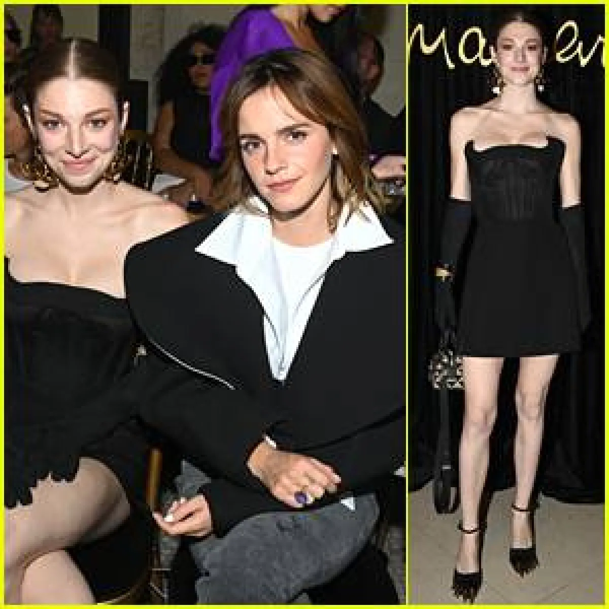 إيما واتسون بجانبها هونتر شافر- الصورة من موقع justjaredjr