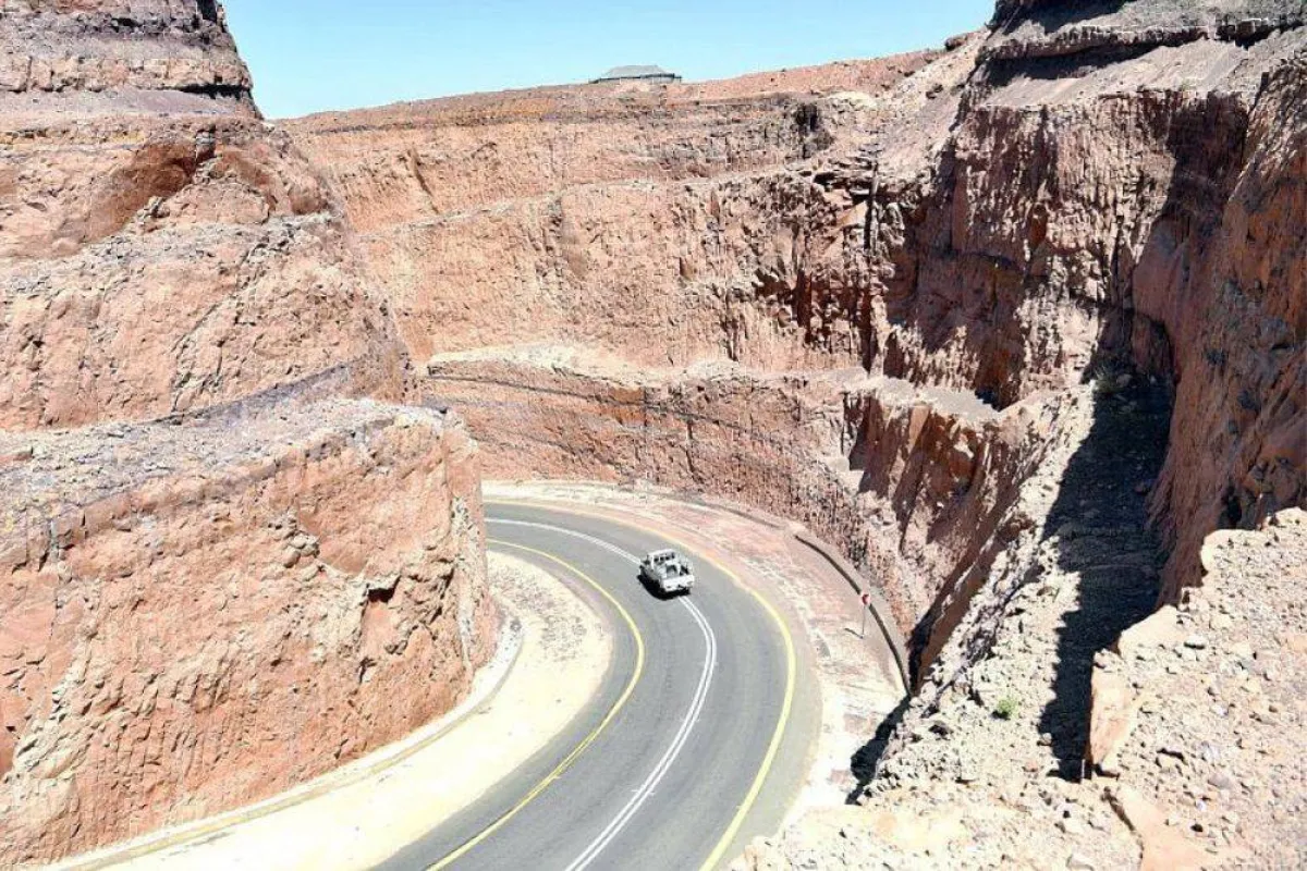 تظهر الصورة جبال القهر مصدر الصورة وكالة الأنباء السعودية واس
