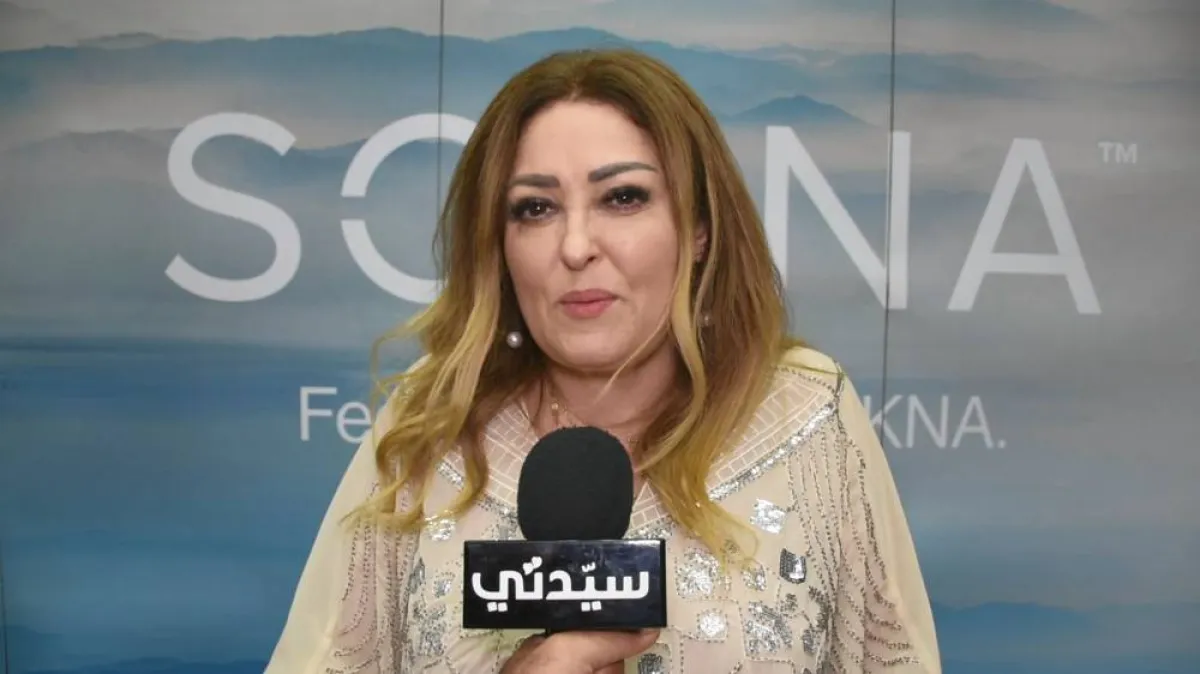 نهال عنبر خلال لقائها بسيدتي - تصوير محمد عربي