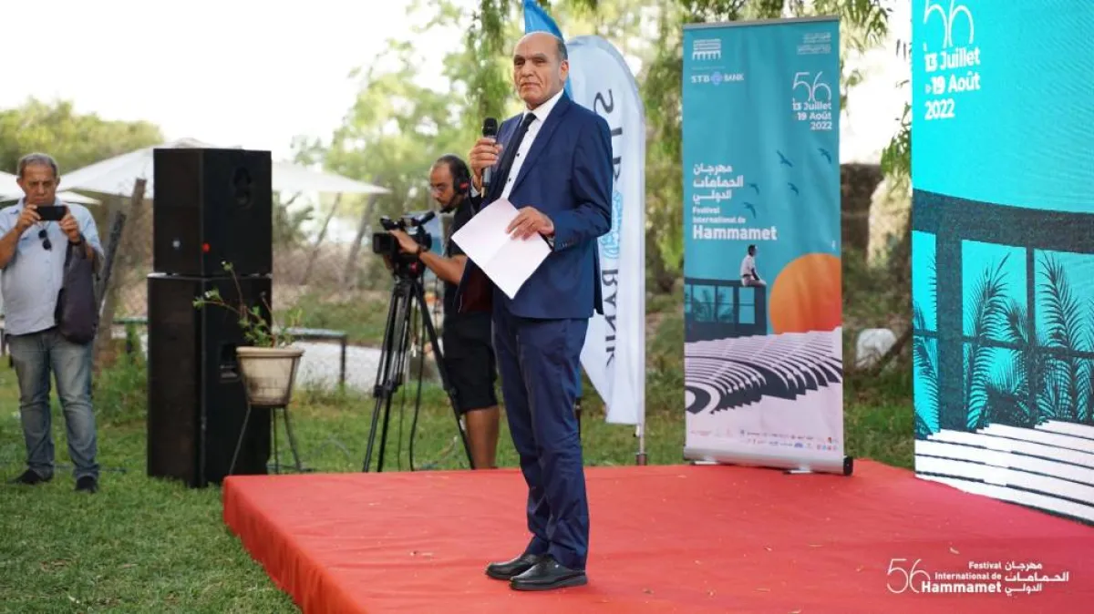 مدير المهرجان اثناء ندوته الصحفية الصورة من موقع المهرجان على الفيسبوك 