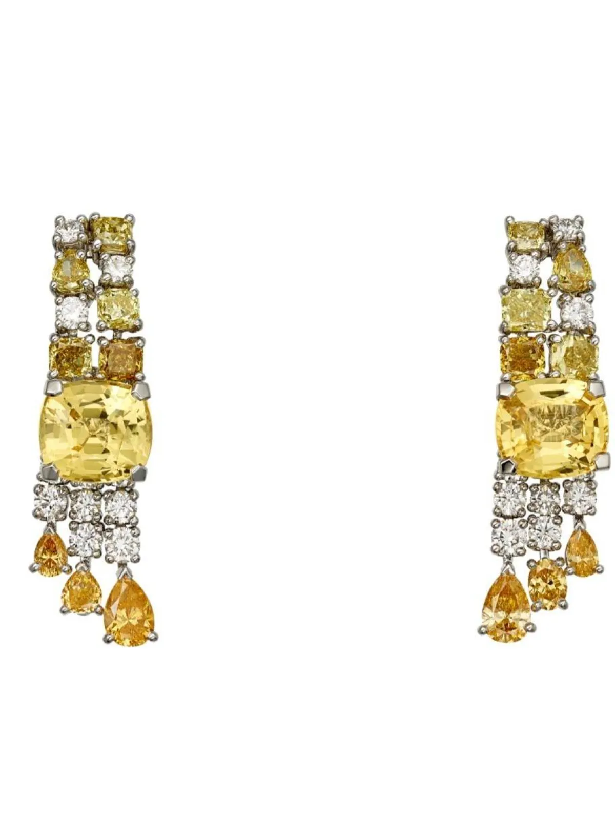 أقراط بالياقوت الأصفر من كارتييه Cartier 