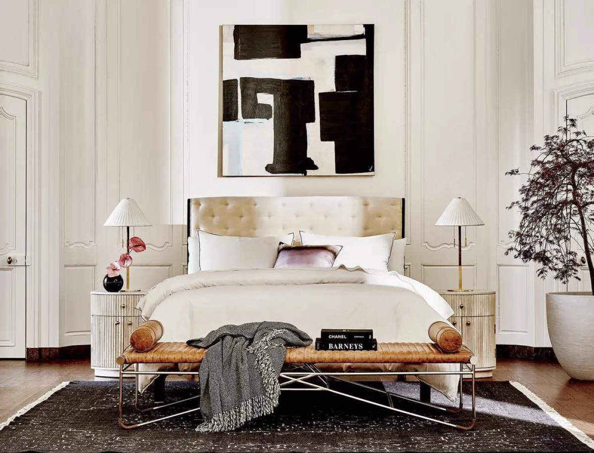 غرفة نوم تتبع الأسلوب الباريسي 