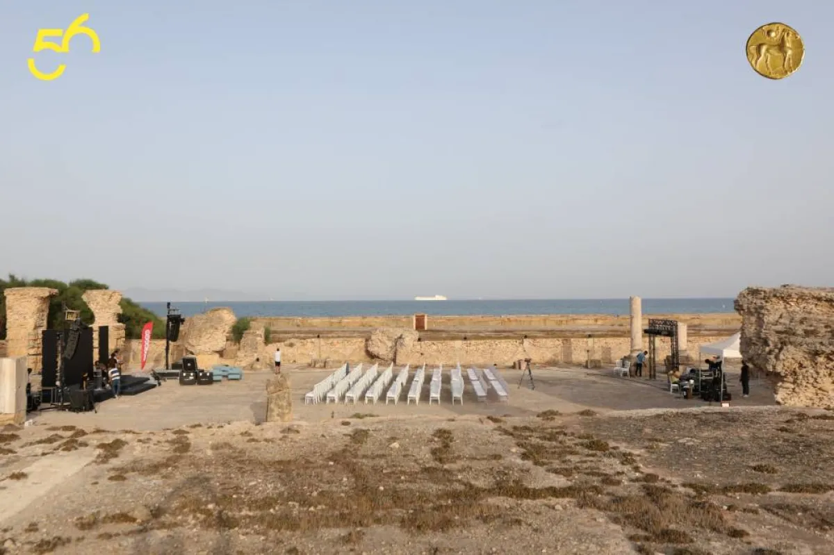 مكان انعقاد الندوة الصحفية بين آثار قرطاج- الصورة من موقع المهرجان على الفيسبوك