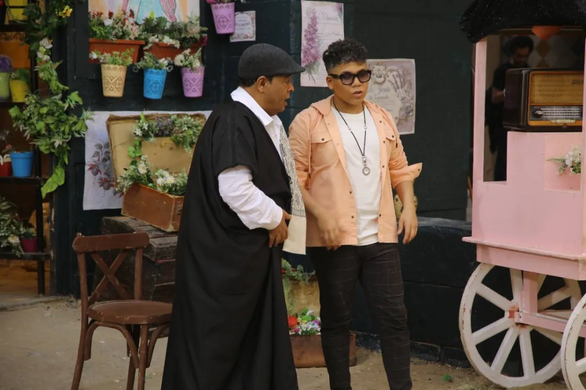 عبد الباسط حمودة في كواليس تصوير فيديو كليب حلوين - تصوير محمد عربي