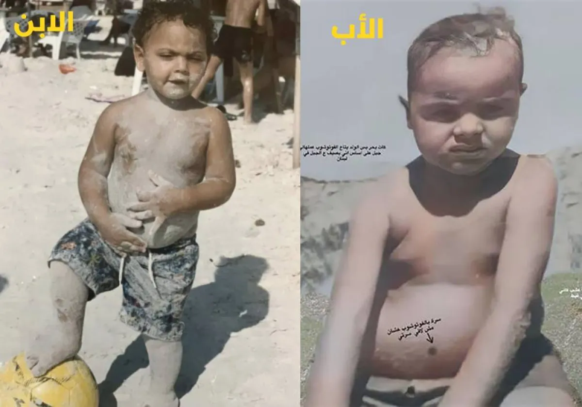 محمد هنيدي وابنه أحمد - صورة من حسابه على فيسبوك