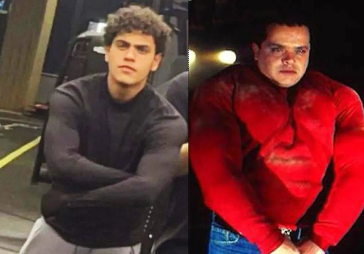 محمد هنيدي ونجله - صورة من حسابه على إنستجرام