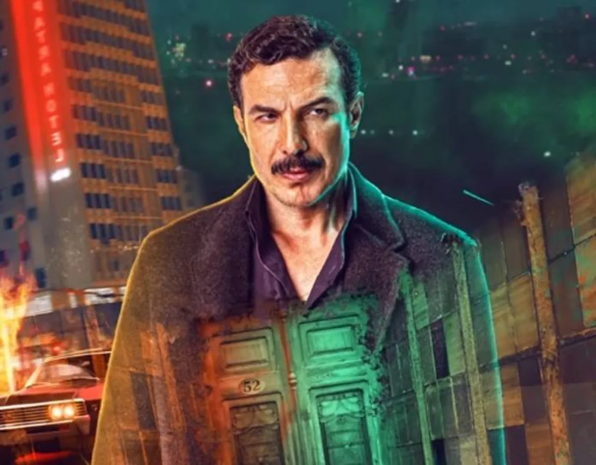 باسل خياط على الملصق الدعائي لمسلسل منعطف خطر..  لقطة شاشة من على منصة شاهد vip