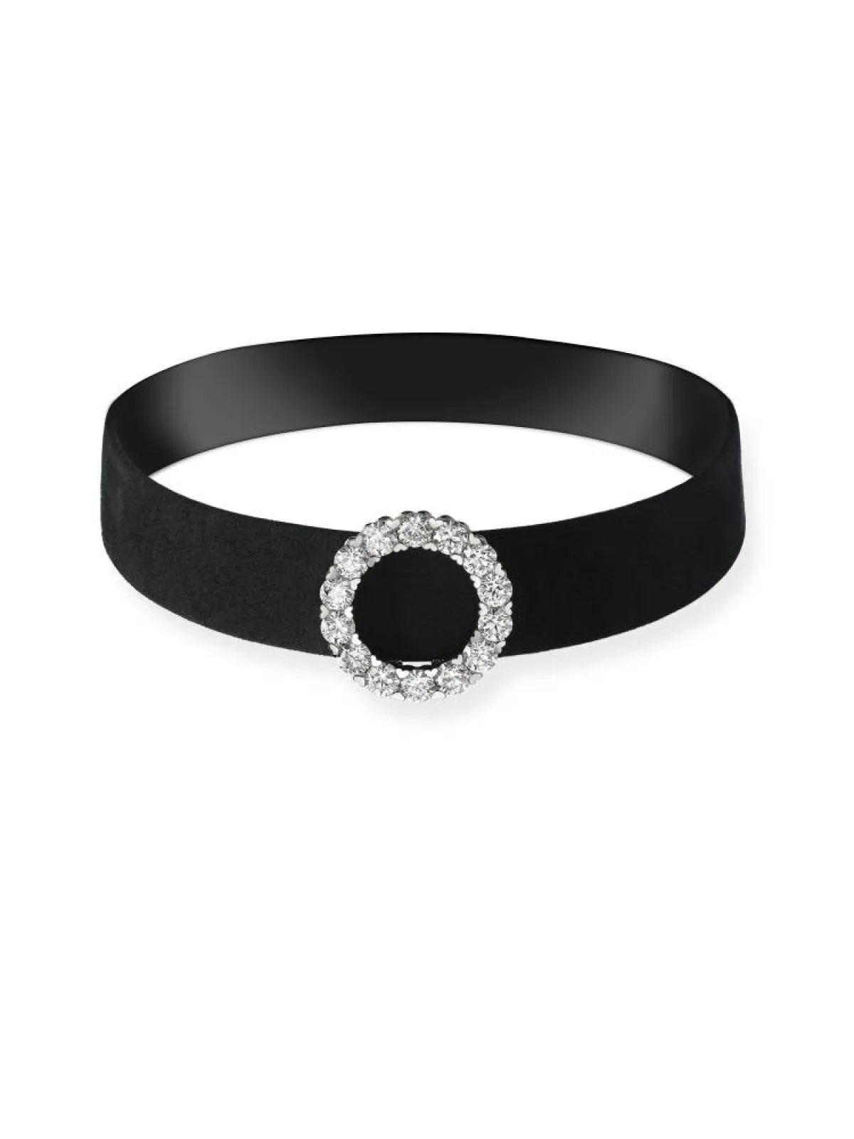 طوق من الجلد المزغب تتوسطه قطعة زخارف مركزية