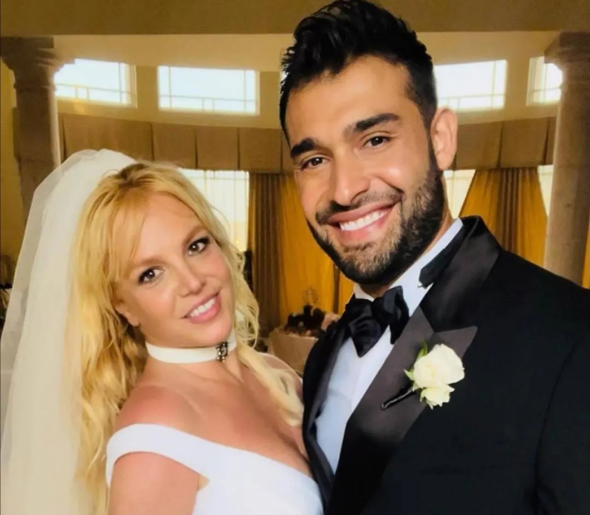 زواج بريتني سبيرز وسام أصغري- الصورة من حساب بريتني سبيرز على إنستغرام