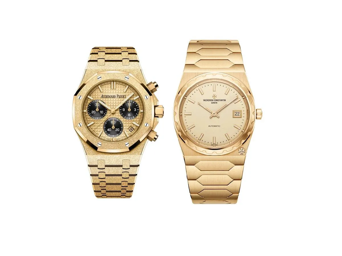 موديلات ساعات بميناء ذهبي للرجال